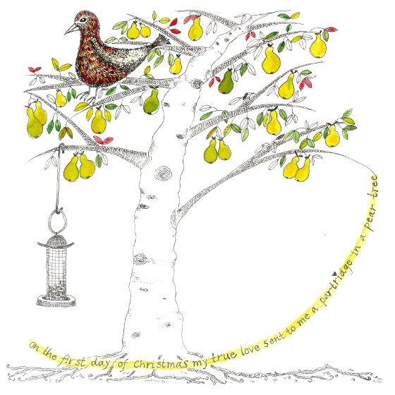 First Day of Christmas, a card design by Fiona Willis